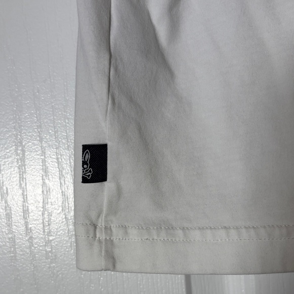 Psycho Bunny White Tee with Purple Design - Picture 5 of 7